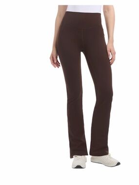 Jockey High-Waist Women's Stretch Yoga Pants - Brown Large 31.5 Inseam